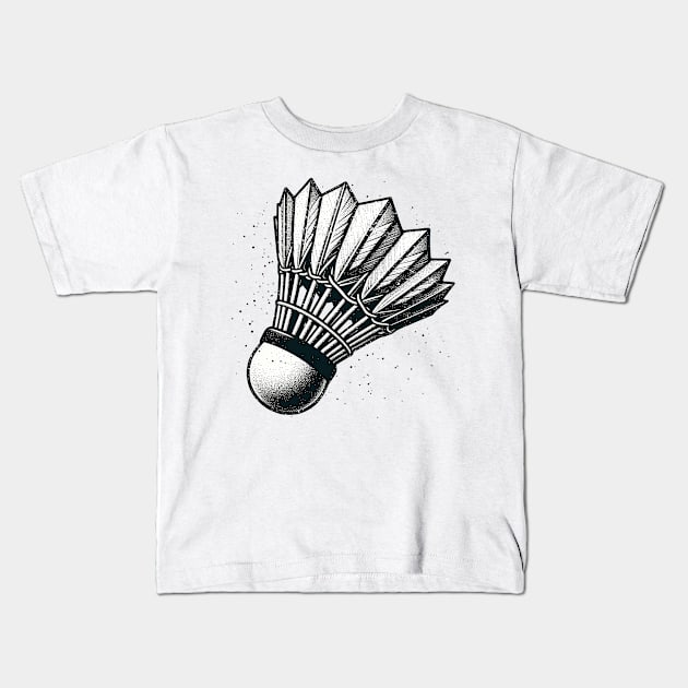 Badminton Ball Kids T-Shirt by Vehicles-Art